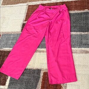 SHEIN Bright Hot Pink Wide Leg Pants